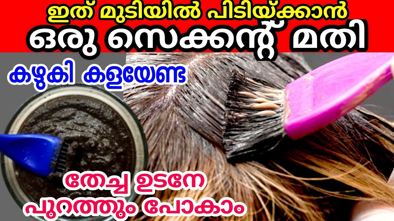 ഒറ്റ സെക്കൻഡിൽ തേച്ച ഉടനെ വെളുത്ത മുടി കറുത്ത് കിട്ടും | ഇങ്ങനൊരു ഡൈ ഇതാദ്യം | Instant hair dye