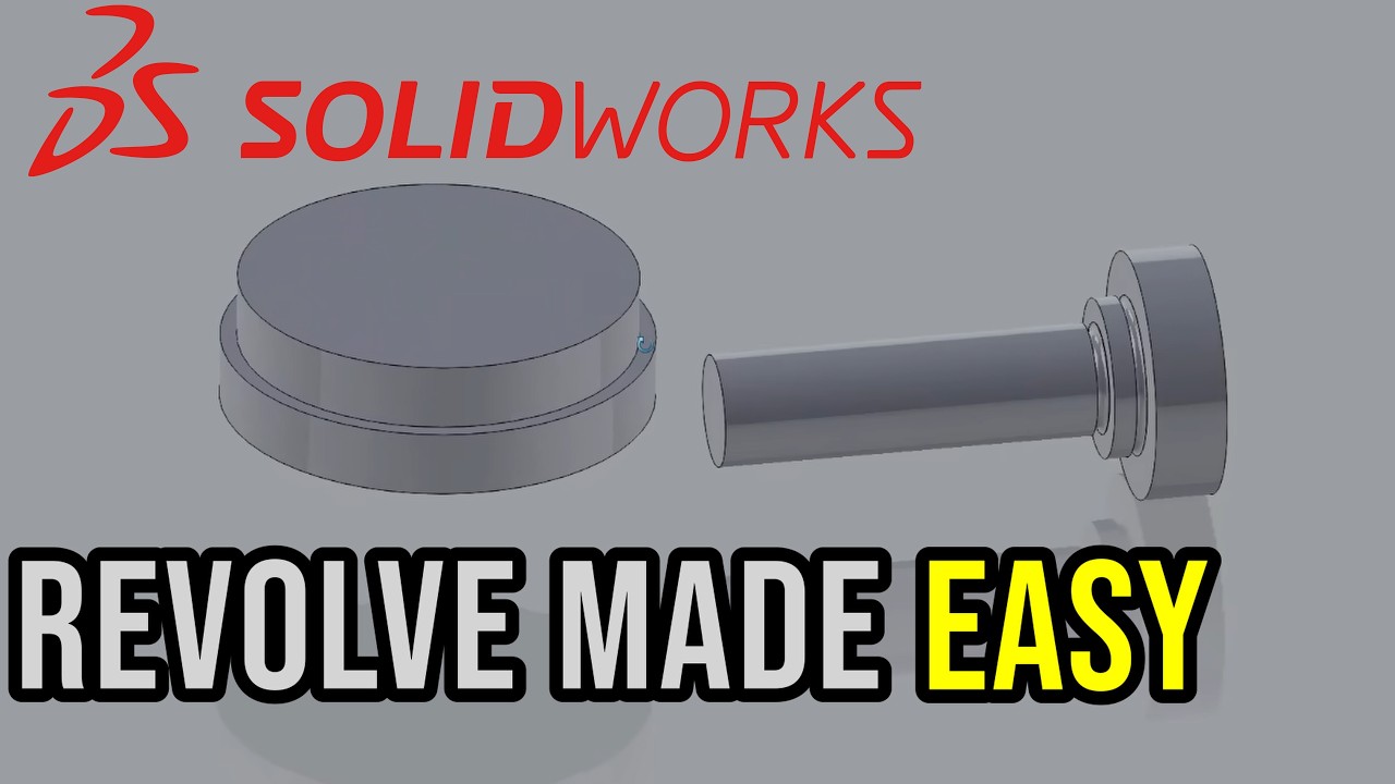 SOLIDWORKS Revolve Boss/Base & Revolved Cut Explained for Beginners ...