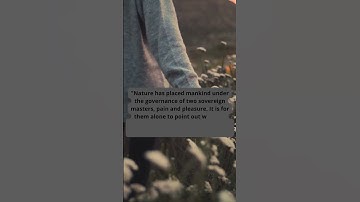 Jeremy Bentham on pain and pleasure