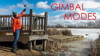 SMARTPHONE GIMBAL MODES. When to use them and how? DJI OM4 & Moza Mini P.