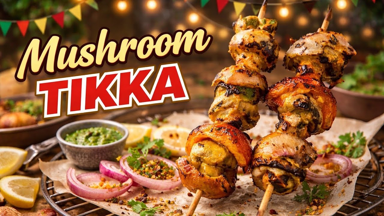 MUSHROOM TIKKA #food #recipies #mushroomtikka #homemadereceipe #cooking #foodie #tikkarecipe #asmr