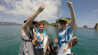 Anglers lodge in the Coromandel - the young-ones on a fun Reel Kiwi Fishing adventure.