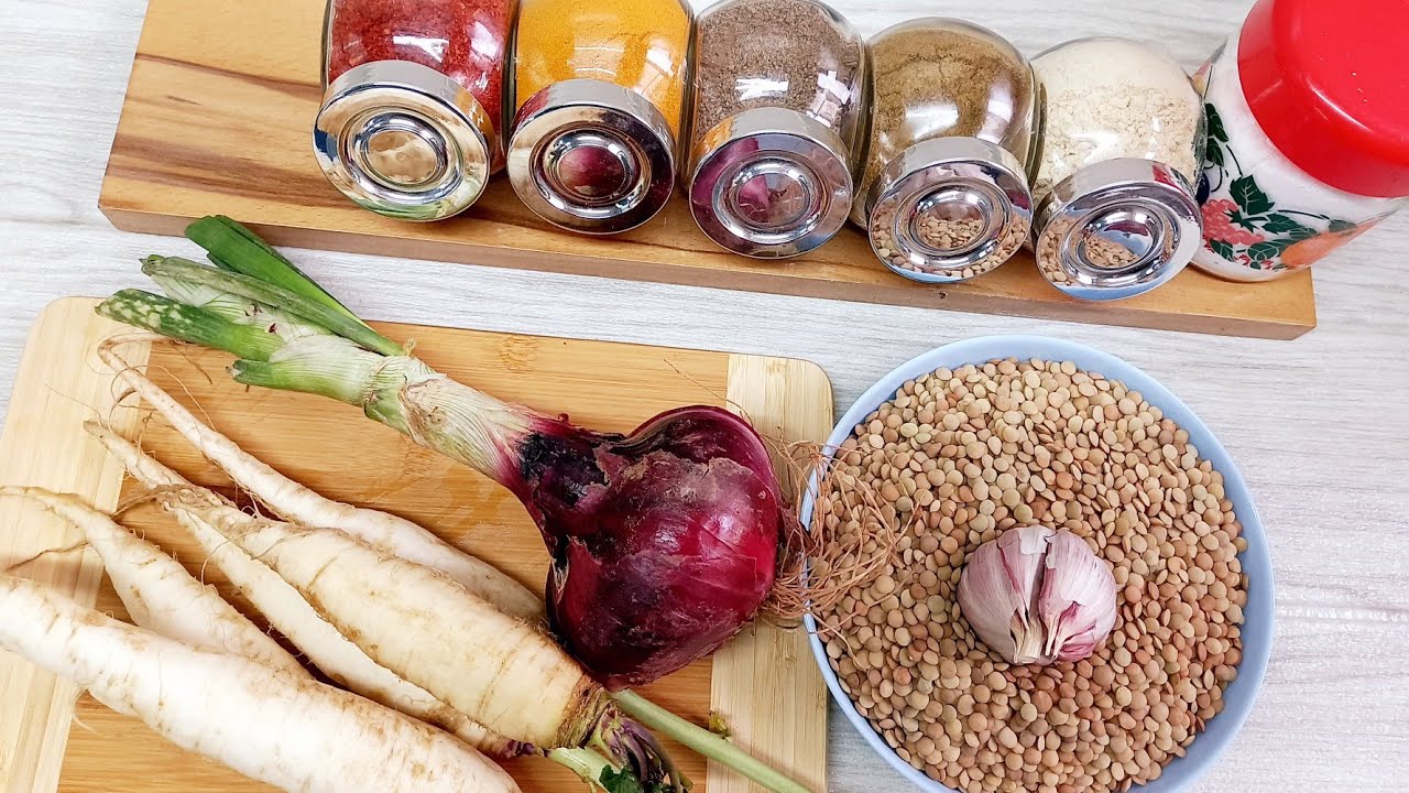 عندك العدس و اللفت المحفور اجي نوجو اسهل وصفة إقتصادية ولذيذة تنفعك في البرد😋😍😋