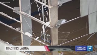 Aerial view shows Hurricane Laura's aftermath in Lake Charles, Cameron, Louisiana