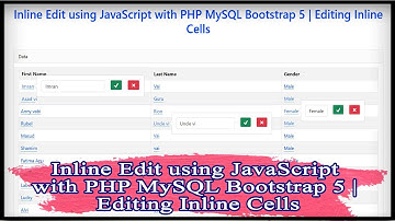 Inline Edit using JavaScript with PHP MySQL Bootstrap 5 | Editing Inline Cells | Code Hunter
