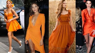 ملابس برتقالية للصيف*|أفكار لأنماط اللون البرتقالي 2022/23...|كيفية تنسيق اللون البرتقالي🧡