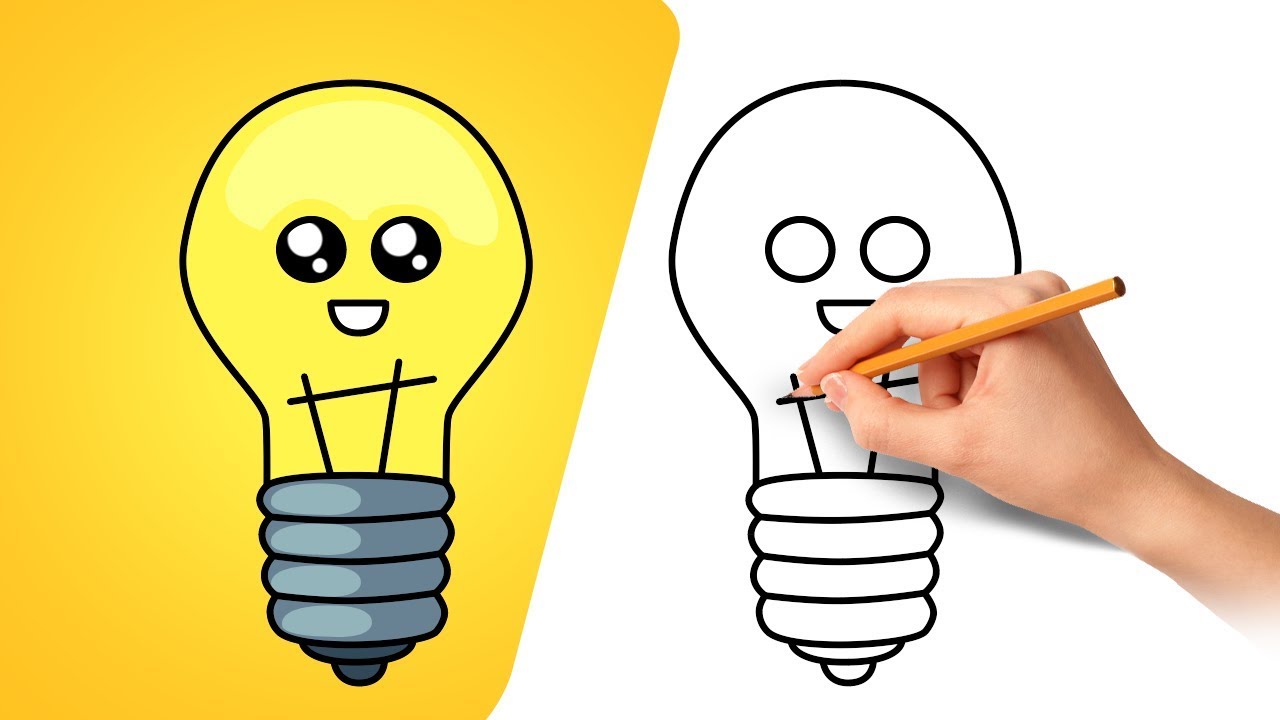 How to Draw a Cartoon Light Bulb