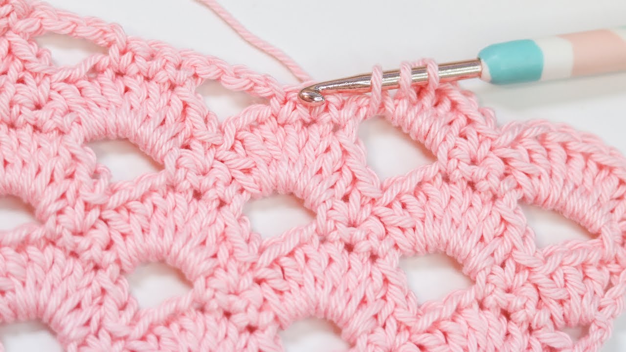 Вязание крючком для левой руки: аркадный стежок – простой обметочный стежок