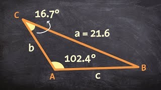 How to find the missing parts of a triangle using law of sines