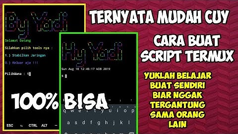 Cara Buat Script Termux || Tutorial Termux