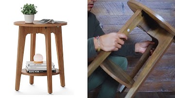 VASAGLE Round Side Table with Lower Shelf Unboxing And Assembly