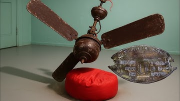 Ugliest Antique Fan in Electro Demolish History – 1940s Calcutta Beast FALLS on Cushion!