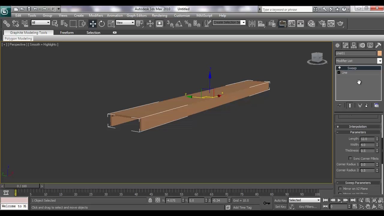 3ds max Modeling Tutorial: How to use sweep modify - YouTube