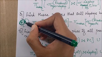 PART 1- RELATIONAL ALGEBRA QUERIES