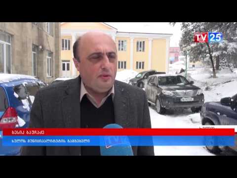 ხულოს მუნიციპალიტეტში დილიდან თოვს