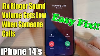 iPhone 14/14 Pro Max: Fix Ringer Sound Volume Gets Low on Incoming Calls - Easy Fix!!! screenshot 5