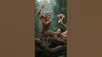 Polwan ini Dililit Ular Piton Raksasa