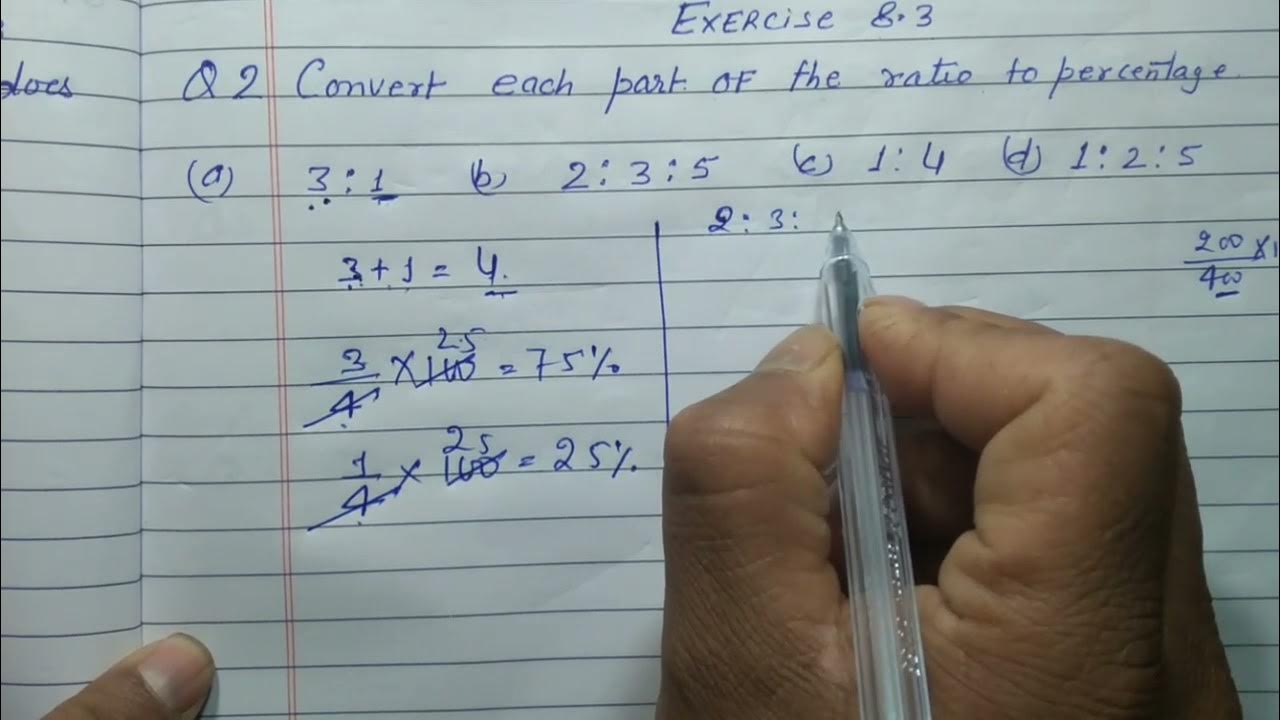 Class 7 Exercise 8.3 Q 2 Convert each part of the ratio to