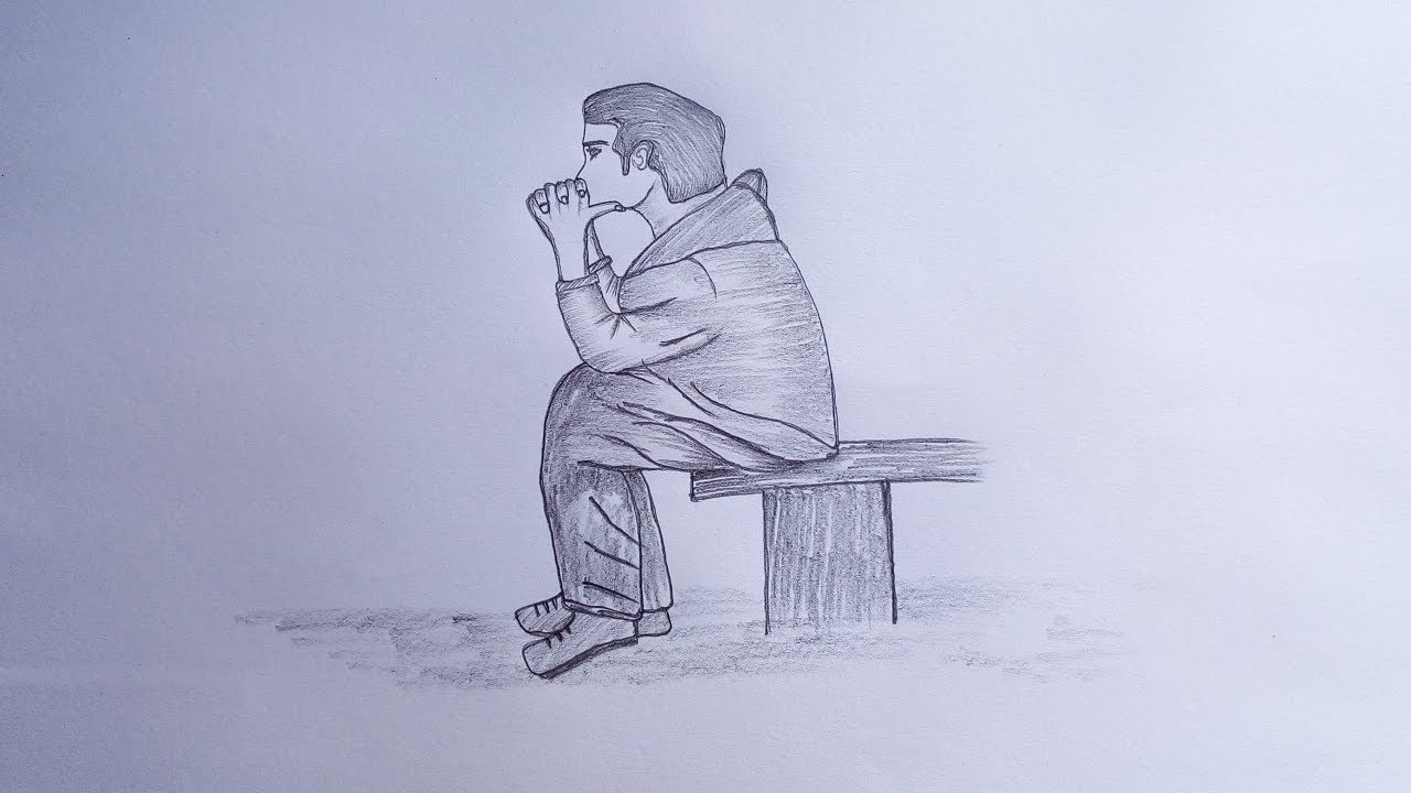 Alone Boy Pencil Sketch Lonely Boy Pencil Sketches, boy art HD phone  wallpaper | Pxfuel