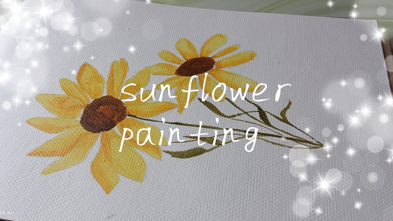 sunflower painting YouTube