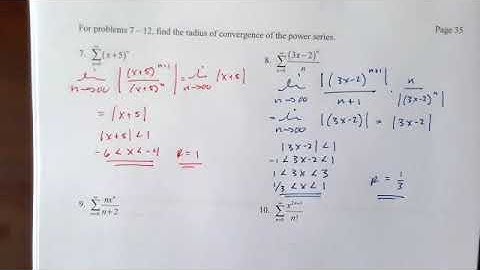 AP BC Calc 10 4 Radius of Convergence Worked Out Problems Revamp