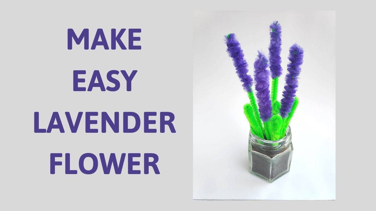 Pipe cleaner crafts - LAVENDER FLOWER 