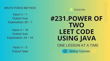 #231. Power Of Two | LeetCode | Java | Brute Force Method