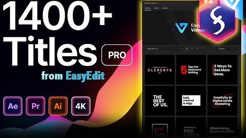 Titles Pro V2 - Amazing Templates for Premiere and After Effects!