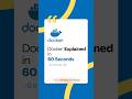 Docker Explained in 60 Seconds. #Docker #devops #backend #systemdesign #cloud #kubernetes #coding