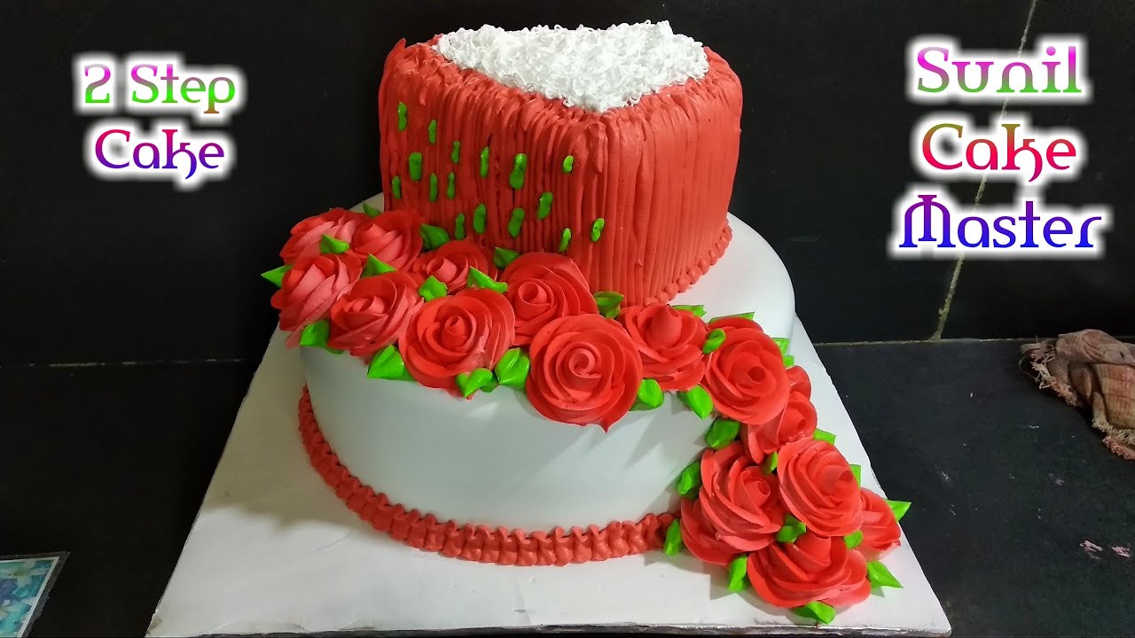 2 Step Amazing Flowers Cake | Two Step Cake | Wedding Cake @JDCake - YouTube