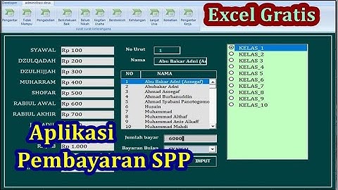 Free Download : Aplikasi Pembayaran SPP Excel VBA