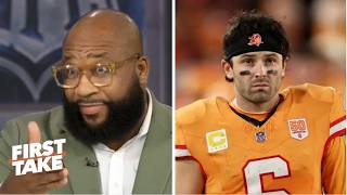 FIRST TAKE | Baker won't STAY quiet! – Marcus Spears reacts to contract tension grows in Tampa
