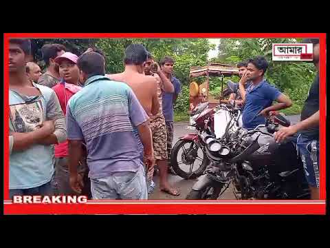 বাইক ও টোটো দুর্ঘটনা, ভেঙে চূর্ণ-বিচূর্ণ বাইক মাথায় আঘাত বাইক আরোহীর।