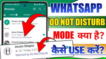 WhatsApp Silenced By Do Not Disturb|WhatsApp DND Mode|