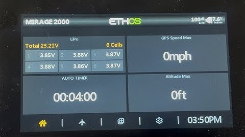 Setting up Screens, Widgets and FrSky Voltage Sensor on an XS20S using Ethos