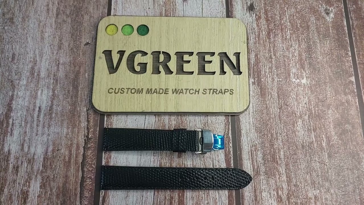 Black Full Grain Lizard Leather Strap For Seiko SARB065 Watch