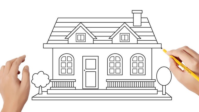 Cómo dibujar una casa | Dibujos sencillos - thptnganamst.edu.vn
