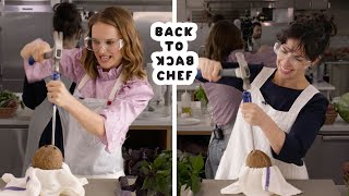 Natalie Portman Tries to Keep Up With a Professional Chef | BacktoBack Chef | Bon Appétit