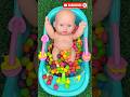 Full Of 3 Rainbow Bathtub Candy with M&amp;M Magic Slime Cutting Video #viral #toys