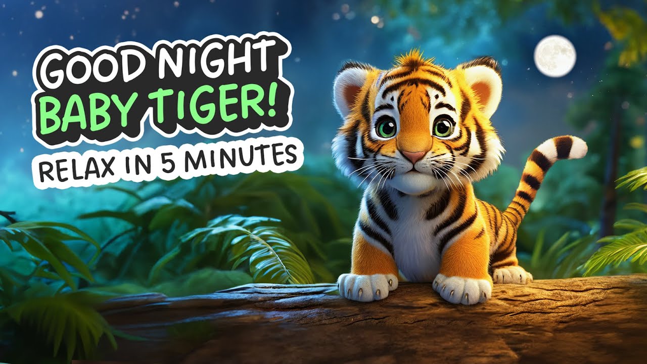 Good Night, Baby Tiger! 🐯🌙 Dreamy Jungle Animal Bedtime Story for Kids | Time to Fall Asleep & Relax