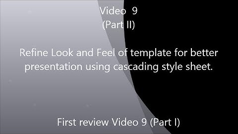 JSF Tutorial Shopping Cart :Refine Look and Feel of Pages-cascading style sheets-css Video 9 Part 2