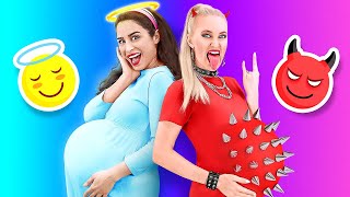 GOOD VS BAD PREGNANTS AT HOME || Comedy Pregnant Situations by 123 GO Kevin shorts