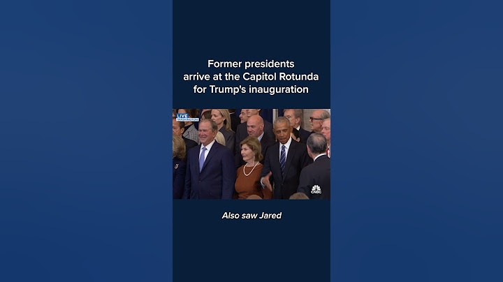 Former presidents arrive at the Capitol Rotunda for Trump's inauguration