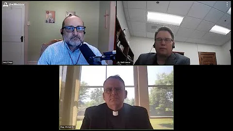 Keith Lemna, Msgr. Michael Heintz and Larry Chapp ...