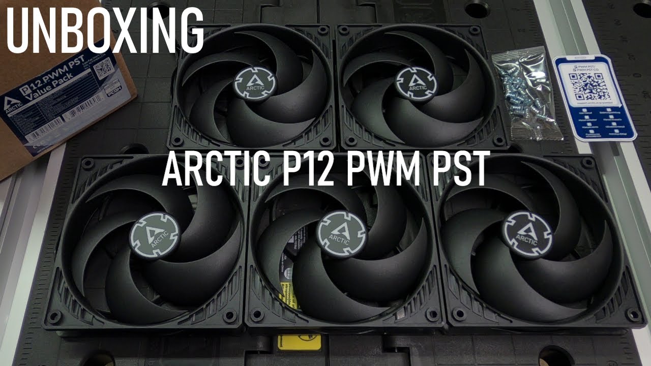 Unboxing ARCTIC P12 PWM PST Fan Value Pack 5 Fans 120mm 4pins Black Unboxing ARCTIC P12 PWM PST Fan Value Pack 5 Fans 120mm 4pins Black