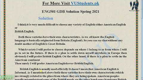 eng501 gdb solution spring 2021