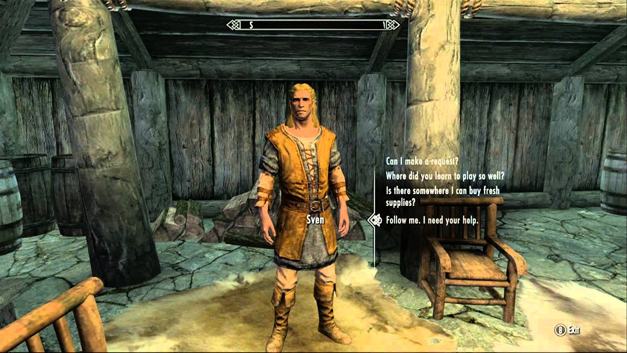 Skyrim: Dragonborn, DLC, Glitch, Dialogue Error, Sven, Talvas.