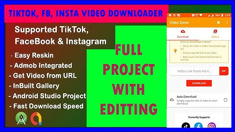 Video downloader complete project from most famous social media with editting