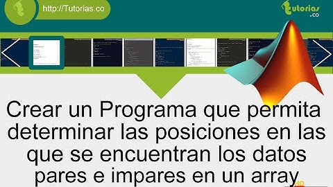 arrays – matLab (posiciones vector de los datos pares e impares)
