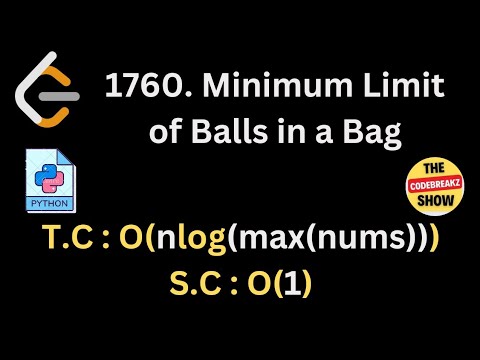 🎯🔥1760. Minimum Limit